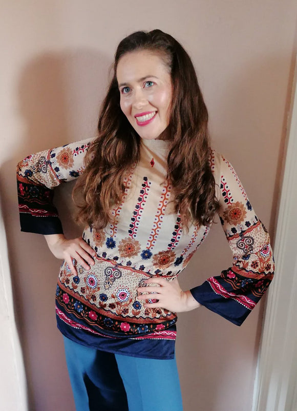 70's Psychedelic Print Tunic