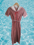 Red Striped Sailor Dress 1980's