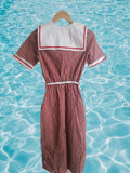 Red Striped Sailor Dress 1980's